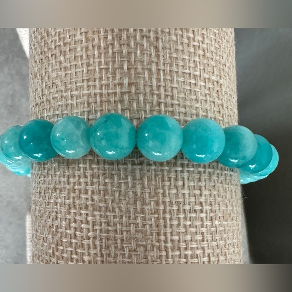 Light Amazonite bead necklace & bracelet set by Jay King - Picture 4 of 16